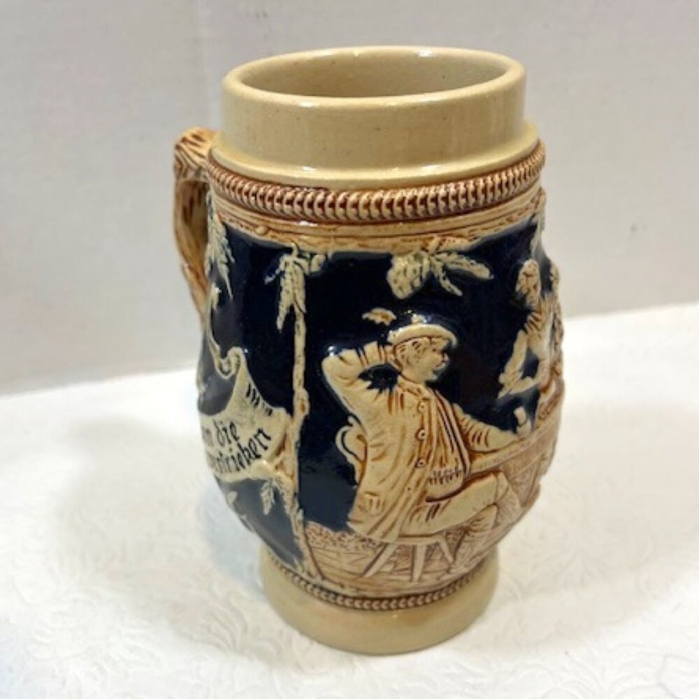 VTG Old Castle German Beer Stein Mug Hand Painted Collectible Decor 6.5" Tall